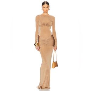 HELSA Josephine Dress in Truffle